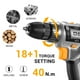 thumbnail image 3 of Taladro eléctrico inalámbrico DEKO PRO 20V con batería y cargador, 3 of 8