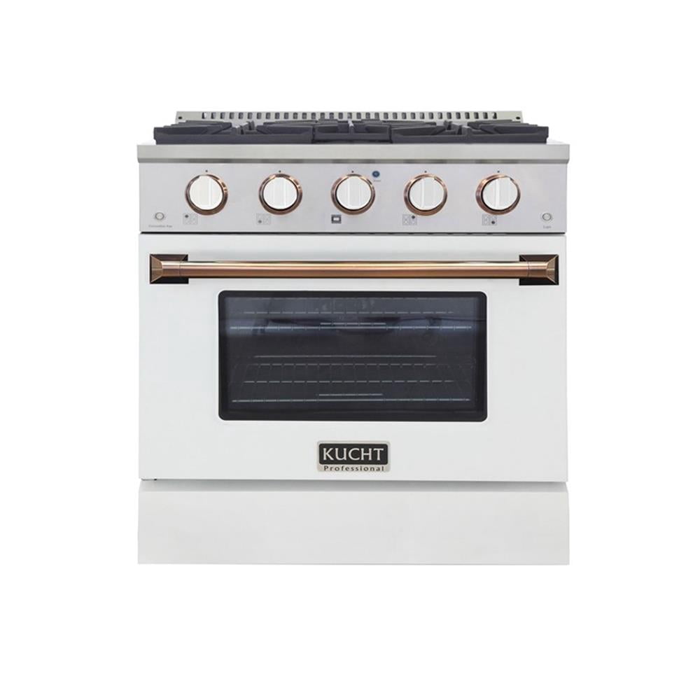 Pemberly Row 30" 4.2cu.ft. Dual Fuel Range Propane Gas-Gold Handle & Ring Knobs