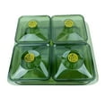 thumbnail image 3 of TISHITA Dried Fruit Plate Candy Nuts Dish with Lid Luxury Food Storage Box Appetizer Serving Tray Divided Serving Platter for Wedding green 4 grids, 3 of 8