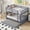 Grey, variant on Full Over Full Rubber Wood Bunk Bed with Pull-Out Trundle, Convertible to Two Separate Beds, Sturdy Ladder and Guardrails, for Bedroom, White
