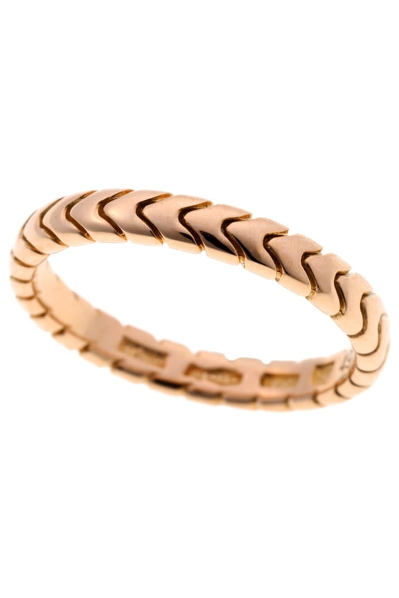 Pre-Owned BVLGARI Spiga Ring 750 18KPG Pink Gold L-159538 (Good)