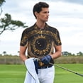 thumbnail image 3 of Fuzoiu Mystical Golden Eye Print Men's Polo Shirts Short Sleeve,Golf Shirts for Men,Mens Golf Shirt Moisture Wicking Quick-Dry-3X-Large, 3 of 6