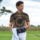 thumbnail image 3 of Fotbe Mystical Golden Eye Camiseta Polo de Golf para Hombre con Estampado – Camisa Deportiva Transpirable con Cuello Abotonado-Small, 3 of 6