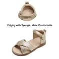 thumbnail image 4 of Toddler Girl's Casual Open Toe Princess Flat Summer Sandals (6-12M), 4 of 5