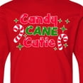 thumbnail image 4 of Inktastic Christmas Candy Cane Cutie with Candy Canes Long Sleeve Youth T-Shirt, 4 of 5