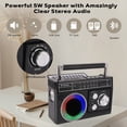 thumbnail image 3 of Solar Retro Radio Outdoor Emergency Multifunction Bluetooth FM AM Radio Player Disaster Prevention Radio with Lighting, 3 of 6
