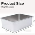 thumbnail image 3 of Stainless Steel Cat Litter Box, Large Metal Litter Tray, Never Absorbs Odors,Stain Free, Rustproof, Non Stick Smooth Surface 17"L x 13"W x 6"H, 3 of 6