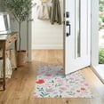 thumbnail image 2 of ODIKA 2'x3' Vibrant Floral Hues Abstract Design Washable Throw Rug Charming Botanical Motif with Modern Flair Non-Slip, Low Profile, Flatwoven, Easy Care for Hallway, Study Room, 2 of 7