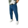 thumbnail image 2 of Franhais Men Fashion Denim Jeans, Solid Color Middle-Waist Loose Fit Pencil Denim Pants with Pockets for Boys, Blue, S/M/L/XL, 2 of 9