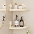 thumbnail image 6 of Without Drilling Bathroom Suction Shelf Corner Storage Space Saving Shower Organizers Waterproof ABS Plastic, 6 of 8