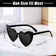 thumbnail image 3 of 10 Pares lentes para fiesta, Lentes en Forma de Corazon Vintage Heart Sunglasses,Rojo, 3 of 9