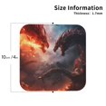 thumbnail image 3 of Pofeuu Fire Sky Dragon Print Leather Coasters Set of 6, Round Cups Mugs Mat Pad for Home Kitchen Heat Resistant Drink Coasters,Square, 3 of 7