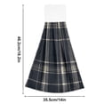 thumbnail image 2 of Haosy 2 Pack Kitchen Wash Cloths with Hanging Loops Absorbent Absorbent Quick Drying Hand Towels, Dark Navy Blue Plaid, 2 of 7