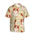 thumbnail image 2 of Hawaiian Shirt For Men, Radish Cartoon Cute Hamster Mens Button Down Short Sleeve Shirt, Summer Beach Shirts For Men, 2 of 2