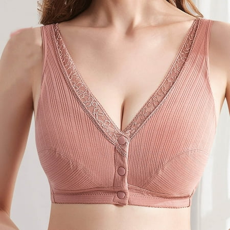 

JGTDBPO Sleeping Nursing Bras For Womens Wirefree Breastfeeding Women Feeding Plus Size Maternity Bras No Underwire Bra Button Front Openable Breathable Underwear Pregnant Comfy Bralette