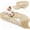 Beige, variant on 71"x38"x9"Foldable Human Dog Bed,2 in 1 Flexible Giant Pet Bed for Adult 10 CM Thick Memory Foam Washable Oversize Dog Bed with Blanket,Grey