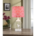 thumbnail image 2 of Cooper Ridge 17" White Birdcage Lamp with Pink and White Shade, 2 of 5