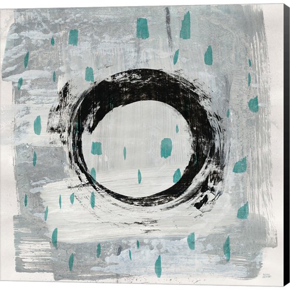Great Art Now Zen Circle I Crop with Teal by Melissa Averinos Canvas Wall Art