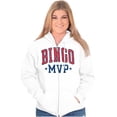 thumbnail image 3 of Funny Bingo Grandma Grandmother Gigi Unisex Fleece Graphic Zip Up Hoodie Brisco Brands 5X, 3 of 5