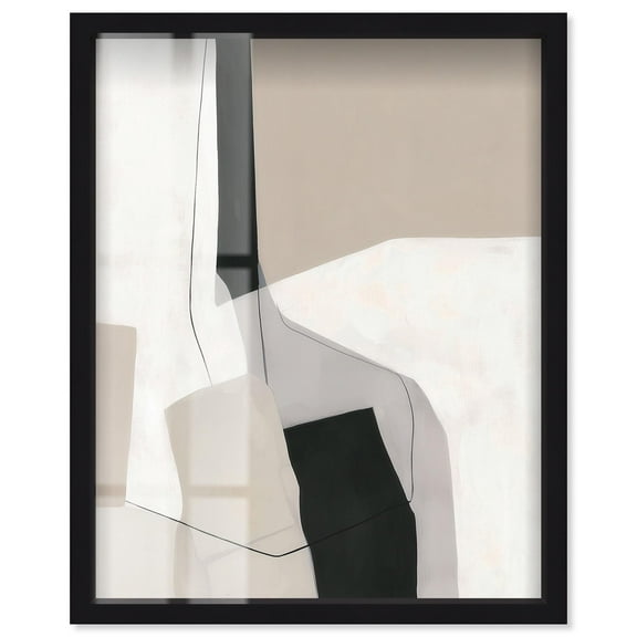 Stripped Down I Shadowbox Print Minimalist Art by Art Remedy, Black Frame, 16 x 20