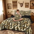 thumbnail image 3 of meiyoeat Rustic Camo Baseball Full Size Bedding Sets for Boys, Grunge Camouflage Bat Full Size Bed in a Bag, Olive, Black Reversible, 7 Pieces, 3 of 6