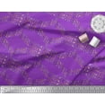 thumbnail image 2 of Soimoi Purple Japan Crepe Satin Fabric Favor Text Text Fabric Prints By Yard 44 Inch Wide, 2 of 3