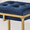 Blue, variant on Weston Home Oddie Gold Finish Velvet Button Tufted Bar Stools, Beige (Set of 2)