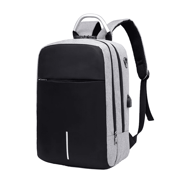 Mochila Impermeable Antirrobo Negra con Gris