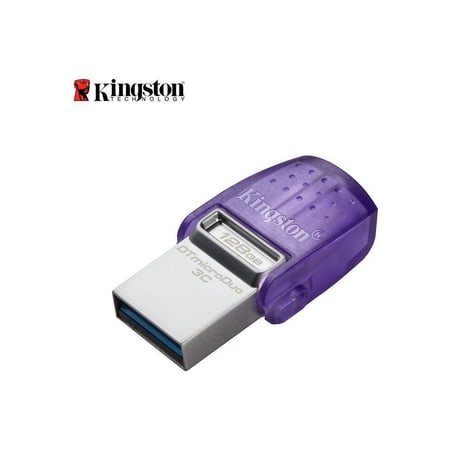 UPC: 0740617328165 | Kingston 128GB DataTraveler microDuo 3C USB Flash Drive USB Type-C and Type-A Flash Drive