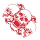 thumbnail image 5 of 39x60cm Triple Skull Head Car Sticker Calcomanía gráfica para capó de automóvil (Rojo) Ndcxsfigh Accesorios para autos y motos, 5 of 6