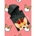 thumbnail image 3 of Royal Corgi Smiling Royal Crown Hoodie Women -Image by Shutterstock, Female Small, 3 of 4
