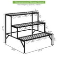 thumbnail image 4 of Topbuy 3-Tier Metal Plant Stand Flower Potted Holder Ladder Storage Rack for Outdoor Indoor Use, 4 of 6