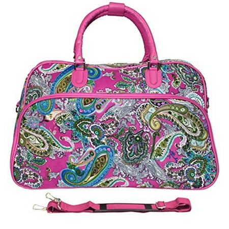 World Traveler 21-inch Carry-on Duffel Bag - Pink Multi Paisley