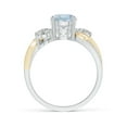 thumbnail image 6 of ANGARA Natural 1.12 ct Aquamarine & Diamond Engagement Ring in 14K White & Yellow Gold for Women (Size-7mm) | March Birthstone, Anniversary, Jewelry Gift for Women | Natural Aquamarine Ring, 6 of 9