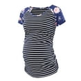 thumbnail image 1 of Jchiup Chemises de Maternité à Manches Courtes Froncées pour Femmes T-Shirt Floral, 1 of 4