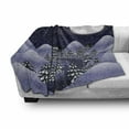 thumbnail image 3 of Northwoods Soft Flannel Fleece Blanket, Snowfall at Midnight Spruce Pine Trees Among the Hills Dark Forest, Cozy Plush for Indoor and Outdoor Use, 50" x 60", Indigo Lilac Pale Grey, by Ambesonne, 3 of 6