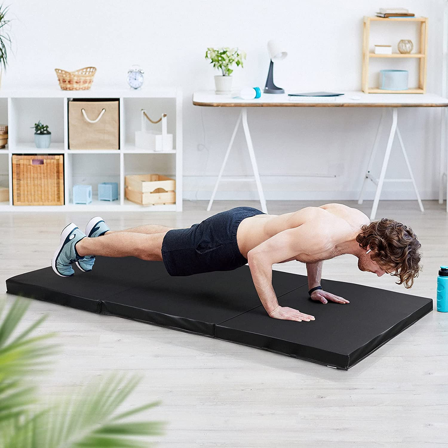 Foldable 6'x2'x2" Gymnastics Soft Mat Yoga Fitness Tumbling Stretching Aerobics 