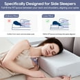 thumbnail image 2 of PAYDA Memory Foam Rectangle Pillow Support Neck and Shoulder for Pain Relief, Bed Pillow for Sleeping with Removable Cover Grey(24"x12"x5", Medium), 2 of 7
