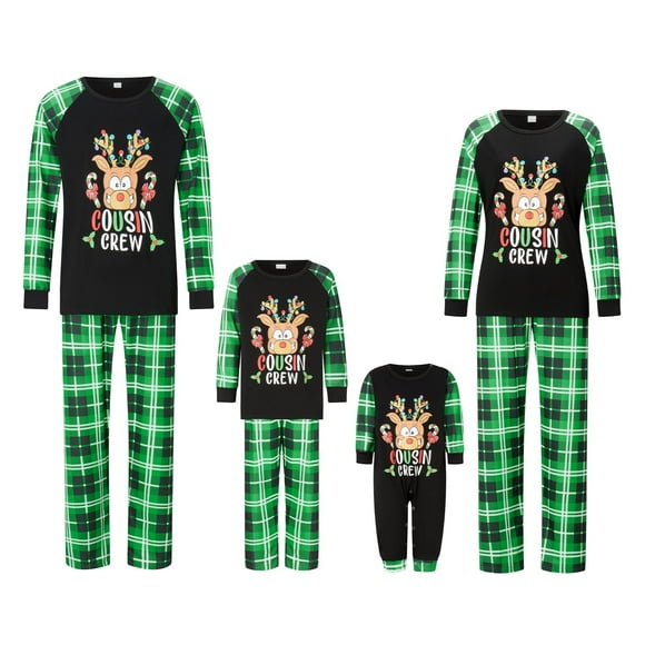 Pijamas navideños Fiomva para familias, conjuntos a juego, ropa de dormir navideña, pijamas navideños para adultos, hombres, mujeres, bebés y niños.