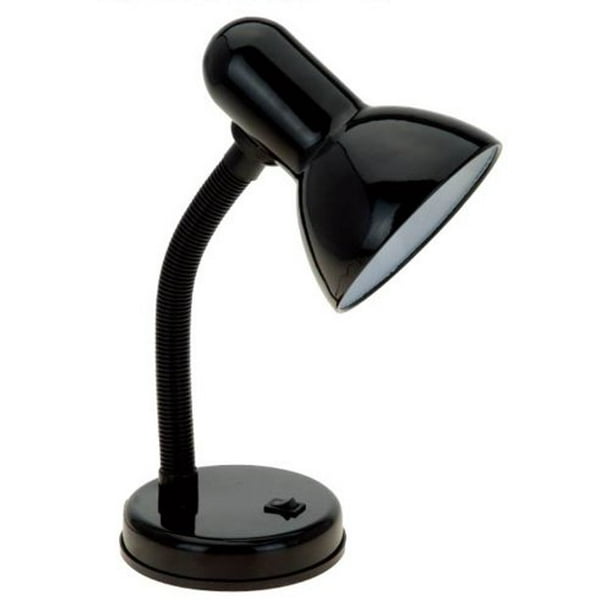 Simple Designs LD1003BLK Basic Metal Desk Lamp with Flexible Hose Neck