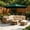 Green! 116.9" x 77.6", variant on 6.5X10 Ft Cantilever Patio Umbrella Outdoor With Base- Large Offset Heavy-Duty Aluminum Umbrella With 360° Rotation, 6 Tilts, Windproof, 4-Year Fade Resistance For Pool Deck, Square, Beach And Garden