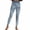 #01-Light Blue, variant on Womens Striped Leggings for Colorful Printed Long Pant Bottoms Stretch and Soft