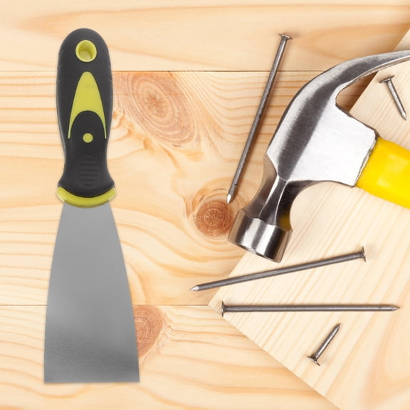 ETEREAUTY 4-Piece Wallpaper Scraper Set with Flat Stainless Steel Putty for Home Improvement and Wall Repair