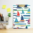 thumbnail image 2 of FORMRS Acrylic Clipboard with Low Profile Clip Standard A4 Letter Size, 12.5" x 9", Colorful Sailboats, 2 of 8