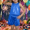 thumbnail image 2 of VNKIDY Girl's Tank Top Kids Solid Color Sequin Sleeveless Relaxed Fit Top For Party Performance Daily Casual Wear Classic Top, 2 of 4