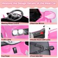 thumbnail image 3 of Dodge Challenger SRT Kids Ride on Car,Wisairt 12 V Battery Powered Electric Vehicle w/ Remote Control,Bluetooth,LED Lights(Pink), 3 of 11