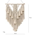thumbnail image 2 of Tapiz de macramé grande para colgar en la pared, madera flotante natural, decoración de paredes bohemias, tapiz de macramé sobre el cabecero, tapiz tejido, 55 cm (ancho) x 70 cm (largo), 2 of 4