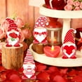 thumbnail image 5 of Ovzne Valentine’S Faceless Gnome Figurines Set Of 2 – Romantic Shelf Sitters With Hearts Roses, 5 of 7