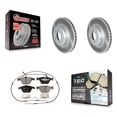 thumbnail image 1 of Transit Auto Front Coated Disc Brake Rotors and Ceramic Pads Kit for Car 2012 BMW 335i Convertible Coupe with Blue Painted Calipers 370mm Diameter Rotor KGT-102719, 1 of 11