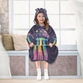 thumbnail image 7 of FORMRS Wearable Blanket Hoodie with Sleeves for Kids Cozy Flannel Sweatshirt, Purple UFO, 7 of 7